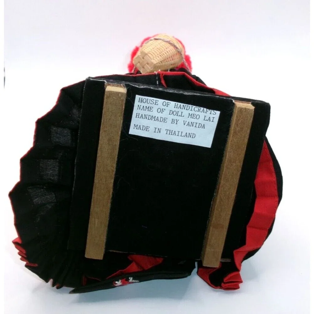 House Of Handicrafts Folk Art Doll Meo Lai by Artist Vanida Stockinette Face 10